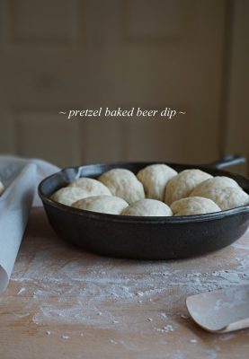pretzel baked beer dip with Oast beer