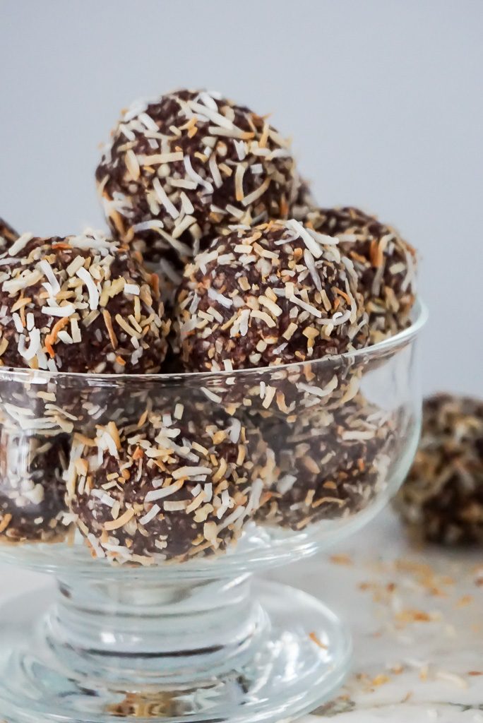 No Bake Almond Coconut Energy Balls- gluten free, vegan