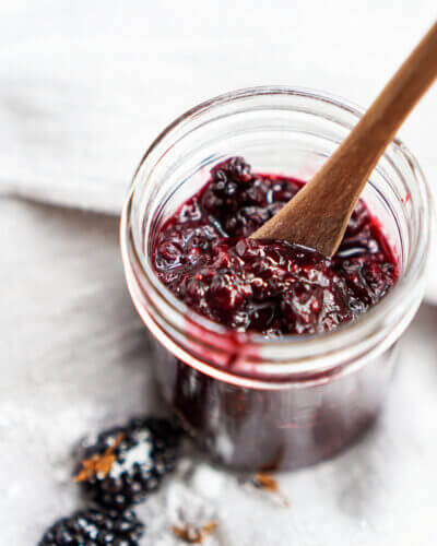 Blackberry Lilac Compote