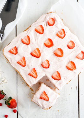 Mini Strawberry Sheet Cake