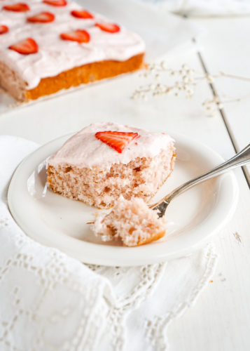 Mini Strawberry Sheet Cake