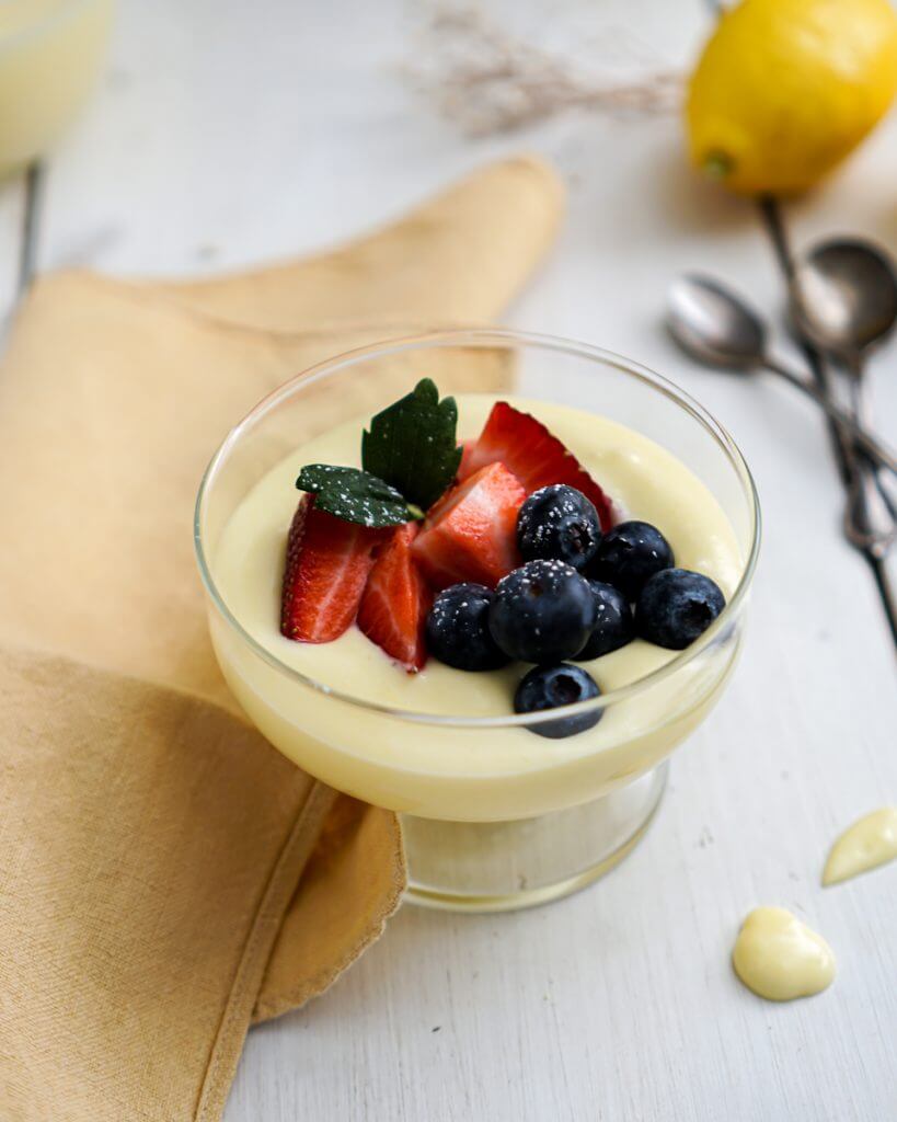 Lemon Cream with Fresh Fruit 
