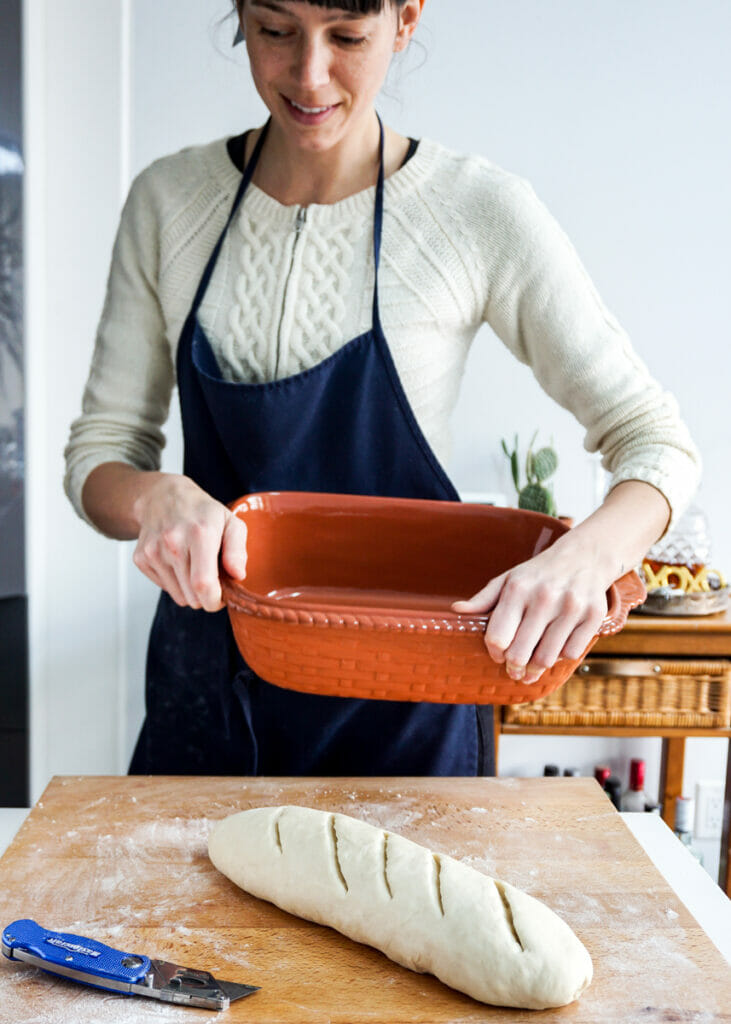 Basic Bread Making in a Terracotta Dish