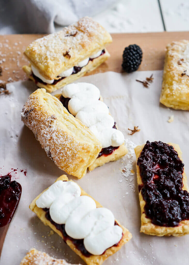 Homemade Flakies using Blackberry Compote 
