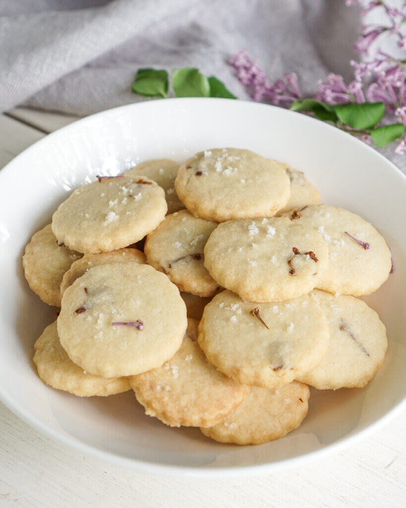Lilac Shortbread Cookies 