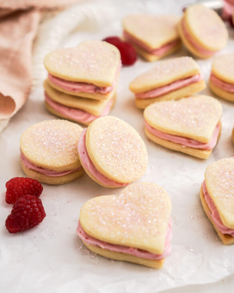 Heart Shaped Sandwich Cookies