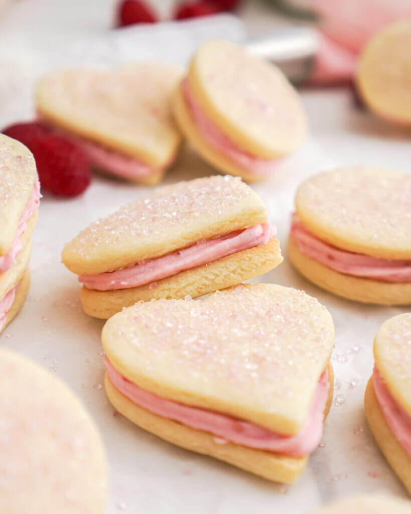 Heart Shaped Sandwich Cookies
